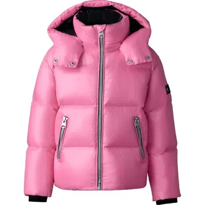 Mackage Kids' Jesse Water Repellent 800 Fill Power Down Puffer Coat In Bright Pink