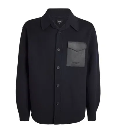 Mackage Wool Emmanuel Overshirt In Black C0001