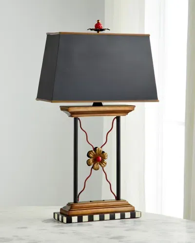 Mackenzie-childs Courtly Library Lamp In Black/white