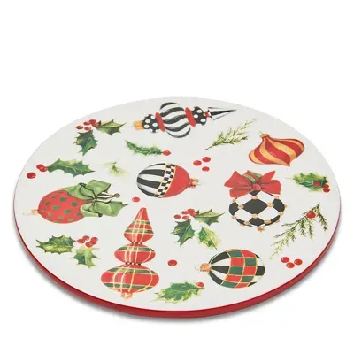 Mackenzie-childs Deck The Halls Round Trivet In Multi