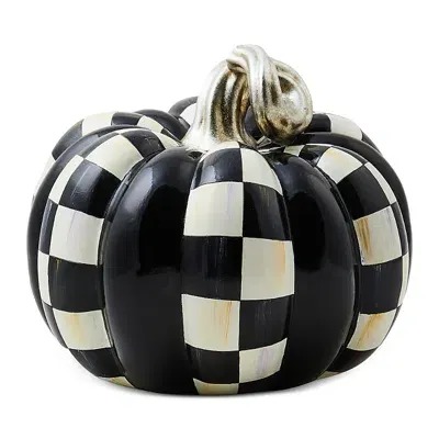 Mackenzie-childs Haunted House Courtly Check Short Pumpkin In Multi