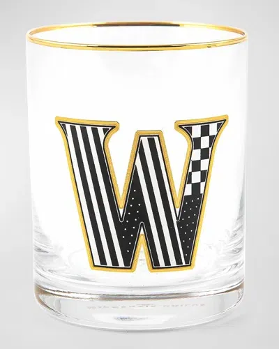 Mackenzie-childs Monogram Tumbler, 14 Oz. In W