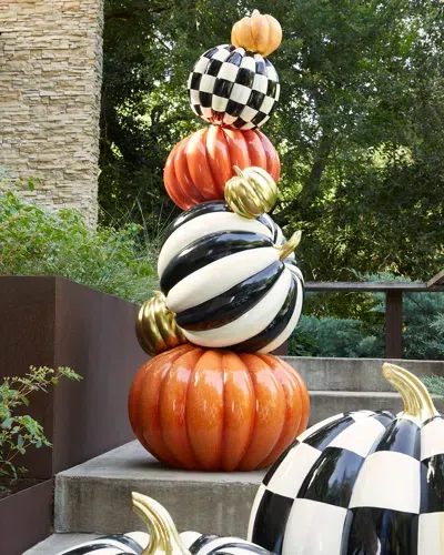 Mackenzie-childs Pumpkin Patch Trophy Topiary In Multi