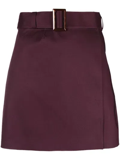 Mackintosh High-waisted Tailored Skirt In Red