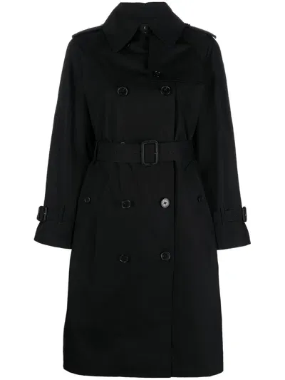 Mackintosh Muirkirk Belted Trench Coat In Black