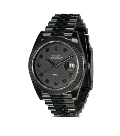 Mad Paris Customised Rolex Datejust 36mm In Black