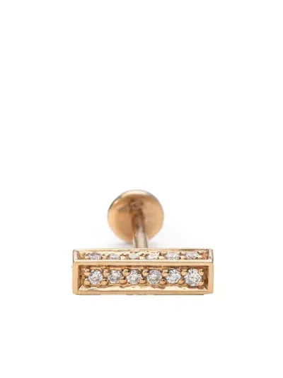 Mad Precious & Ethical 18kt Rose Gold Diamond Single Earring In Pink