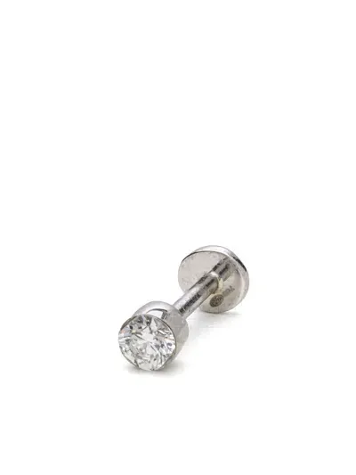 Mad Precious & Ethical 18kt White Gold Diamond Earring In Metallic