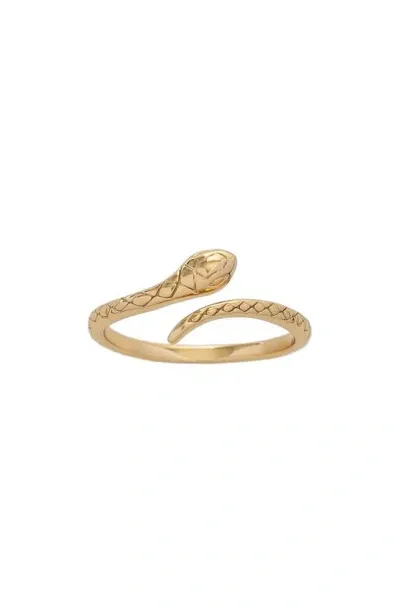 Made By Mary Snake Wrap Ring In Gold