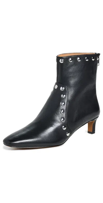 Madewell Dimes Kitten Heel Studded Boots True Black Multi