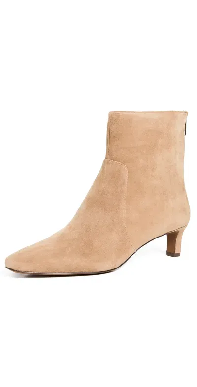 Madewell Dimes Suede Kitten Heel Boots Tawny Khaki