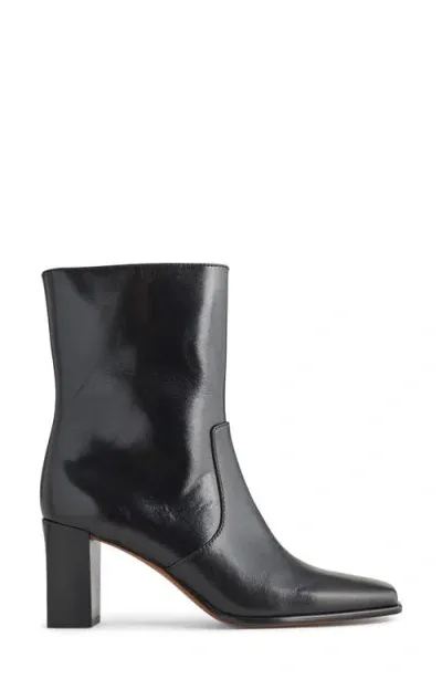 Madewell Septime Square Toe Bootie In True Black