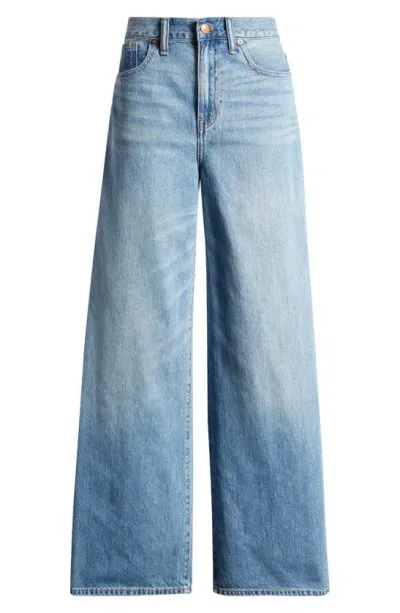 Madewell Super Wide Leg Jeans In Lelani Wash