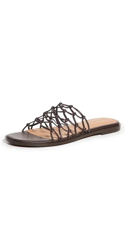 Madewell Taryn Knotted Slides Chocolate Raisin