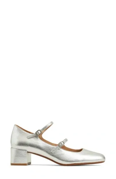 Madewell Wendel Heels Bright Silver 8.5