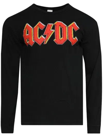 Madeworn Ac/dc Cotton Sweatshirt In Black