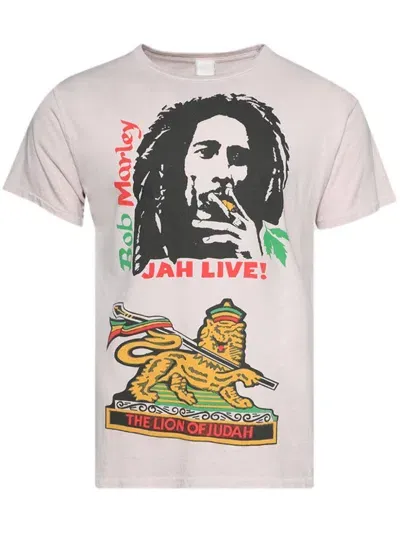 Madeworn Bob Marley One Love Cotton T-shirt In Neutrals