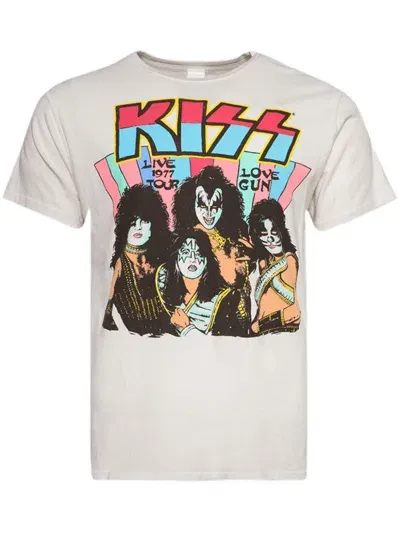 Madeworn Kiss Graphic-print Cotton T-shirt In Neutrals