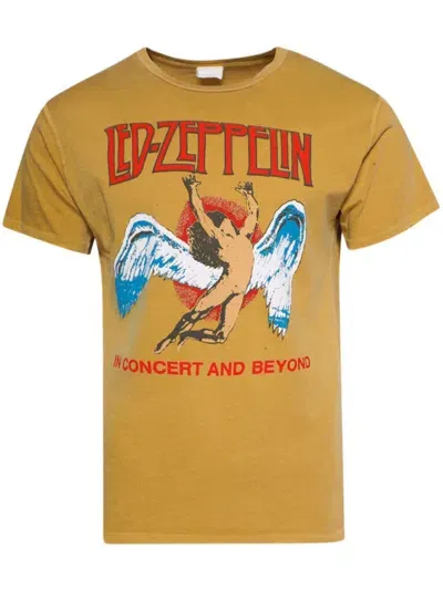 Madeworn Led Zeppelin Cotton T-shirt In Neutrals