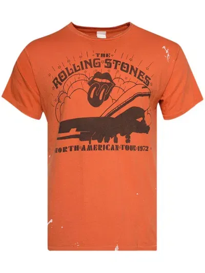 Madeworn The Rolling Stones Cotton T-shirt In Orange