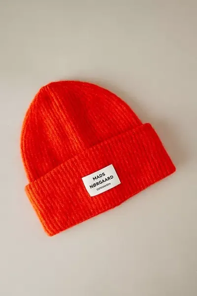 Mads Norgaard Tosca Anju Beanie Hat In Orange