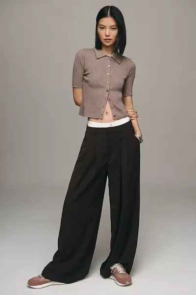 Maeve Wide-leg Trousers In Brown