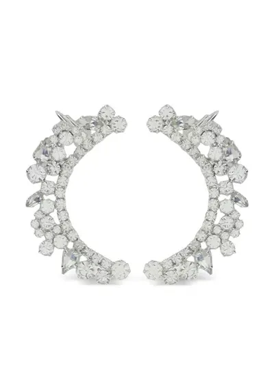 Magda Butrym Assorted Crystal Cuff Earrings In White