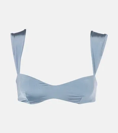 Magda Butrym Bikini Top In Blue