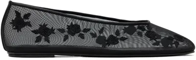 Magda Butrym Black Mesh Ballet Flats