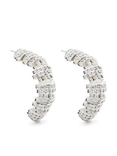 Magda Butrym Crystal-embellished Earrings In Silver