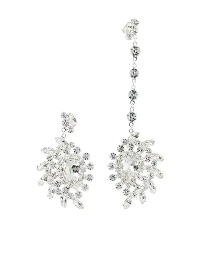 Magda Butrym Crystal-embellished Pendant Earrings In Silver