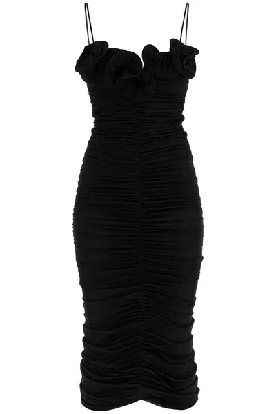 Magda Butrym Draped Jersey Dress With Women In Black