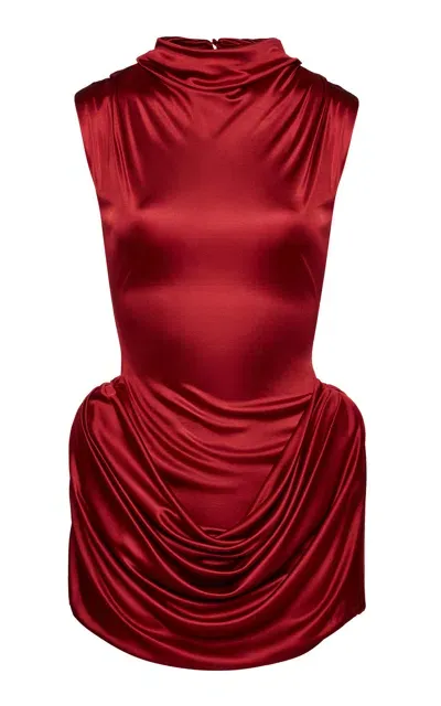 Magda Butrym Draped Mini Dress In Red