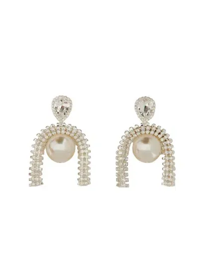 Magda Butrym Embellished Drop Earrings In Silver