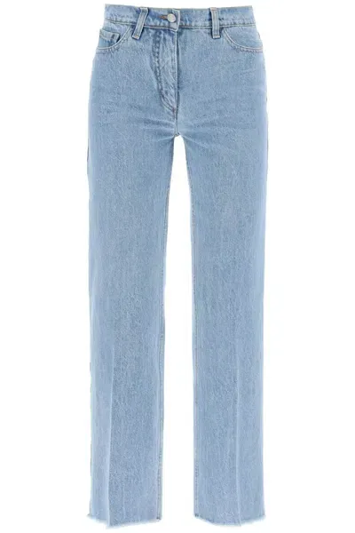 Magda Butrym Low-waisted Cropped Jeans In Blue