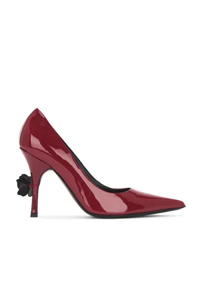 Magda Butrym Leather Pump In Burgundy