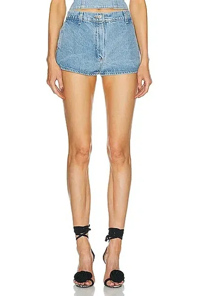 Magda Butrym Mid Rise Short In Light Blue