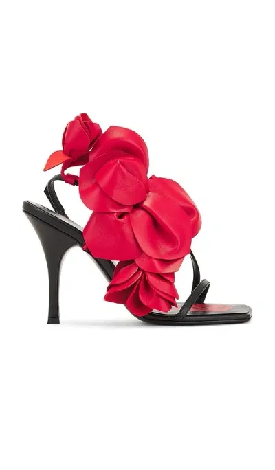 Magda Butrym Oversized Flower Sandal In 红色