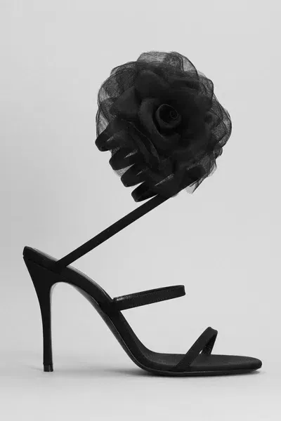 Magda Butrym Spiral Flower Sandals In Black