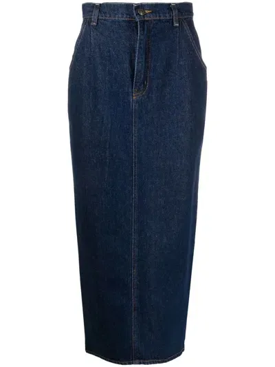 Magda Butrym Tima Denim Midi Skirt In Blau