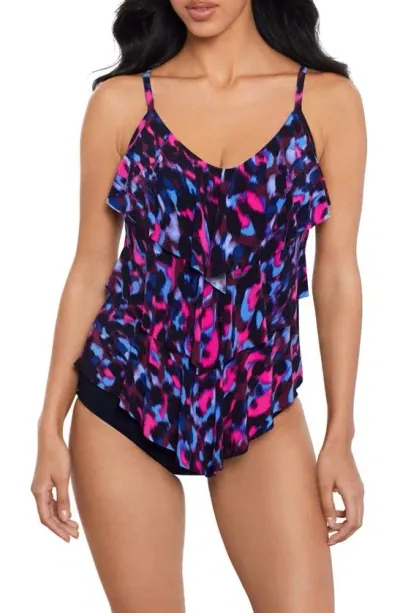 Magicsuit Cherry Bomb Rita Tankini Top In Black Multi