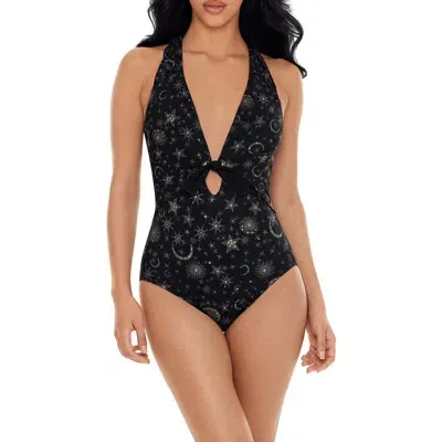 Magicsuit ® Lucky Stars Halle One-piece Swimsuit In Black/gold