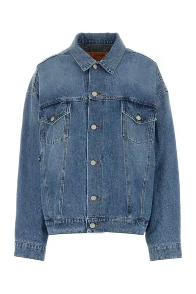 Magliano Twisted Denim Jacket-m Nd  Female In Blau