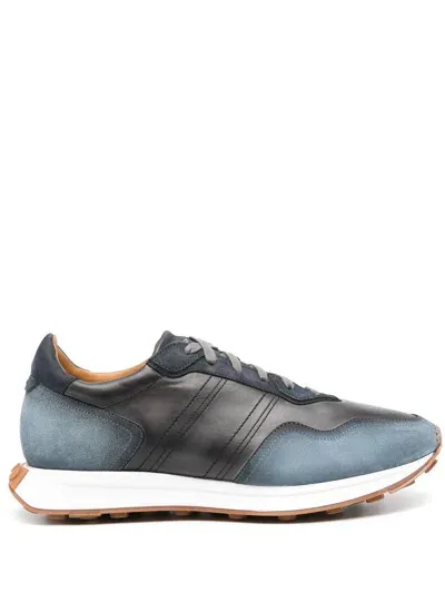 Magnanni Romero Ii Leather Sneakers In Blue Other