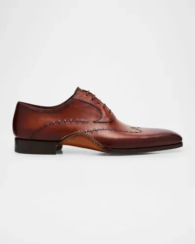 Magnanni Men's Bowden Wingtip Leather Oxfords In Cognac