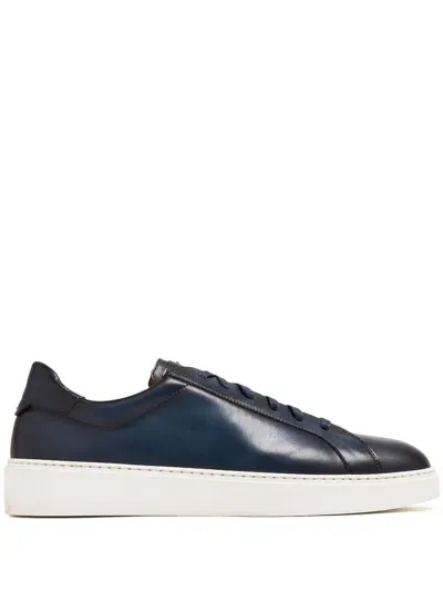 Magnanni Leather Cowes Sneakers In Blue