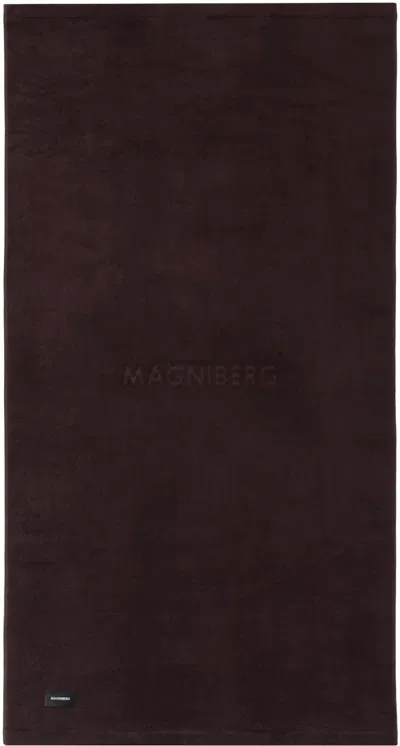 Magniberg Burgundy Gelato Bath Sheet In Cherry Brown