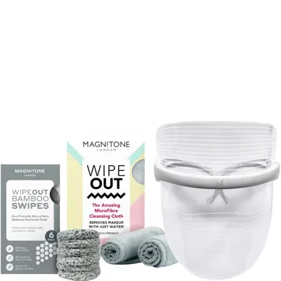 Magnitone London Getlit Led Face Mask, Wipeout And Swipes Cloth Bundle