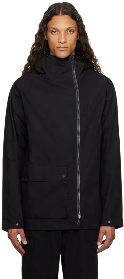 Maharishi Black 5222 Cordura Asym Reversible Jacket In Black/subdued Night