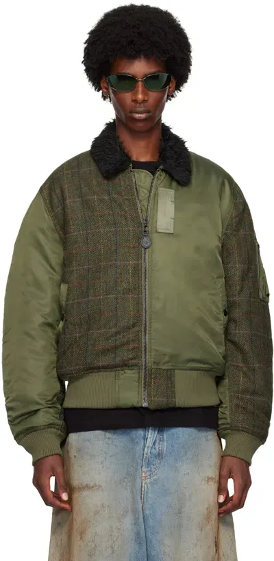 Maharishi Green B15 Wool Flight Jacket In Olive